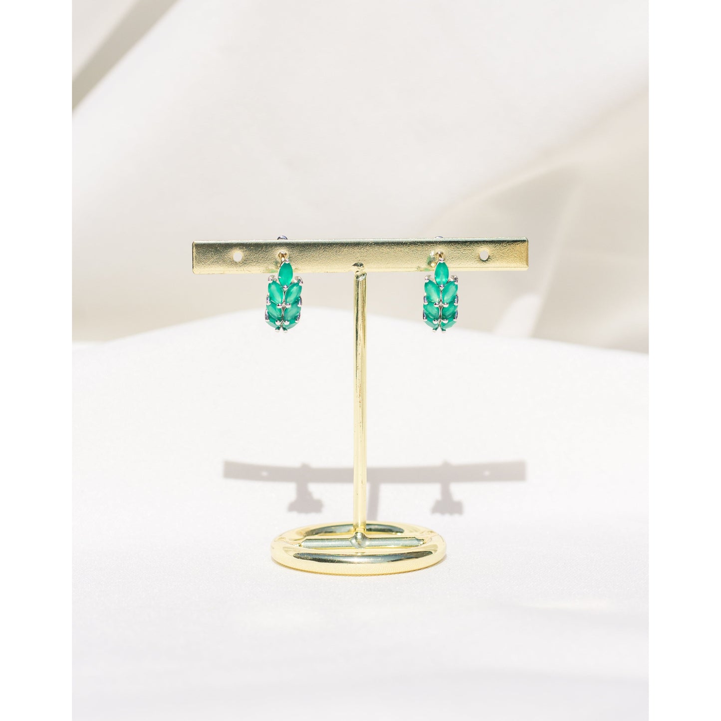 Arracadas flores de ágata