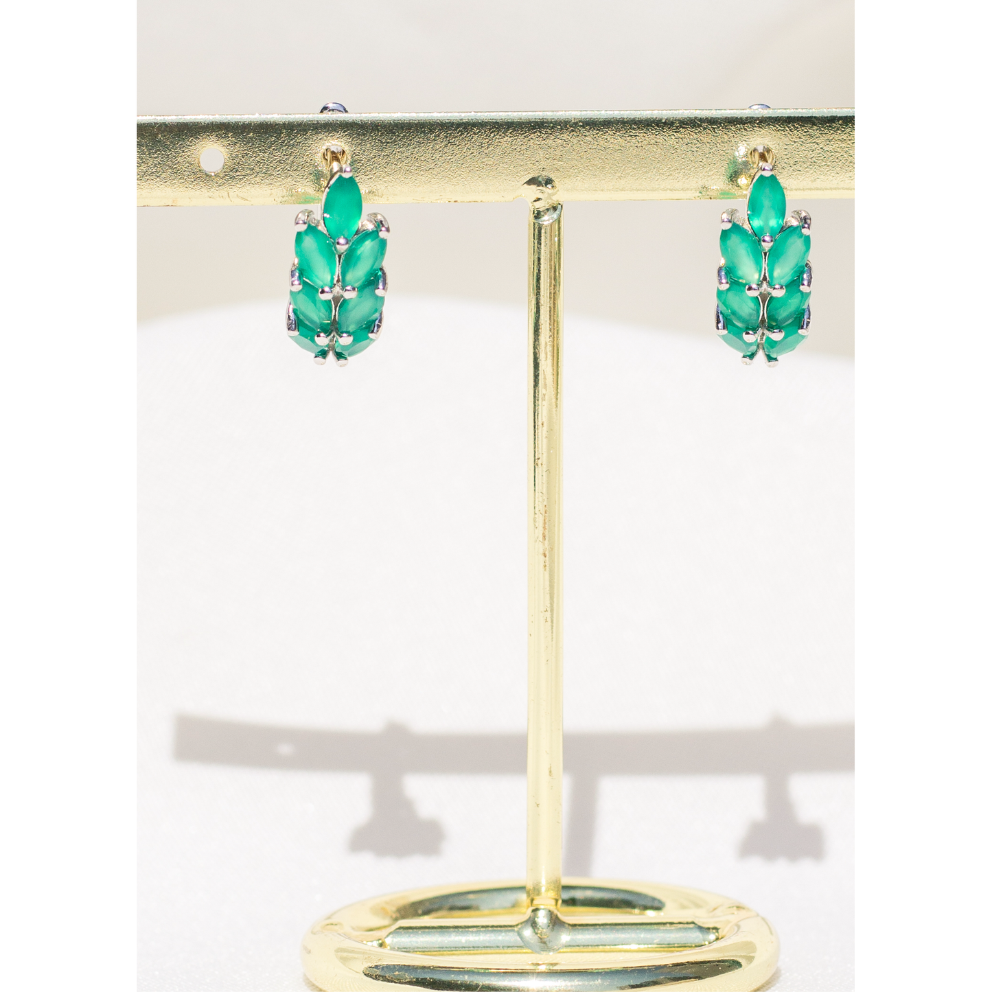 Arracadas flores de ágata