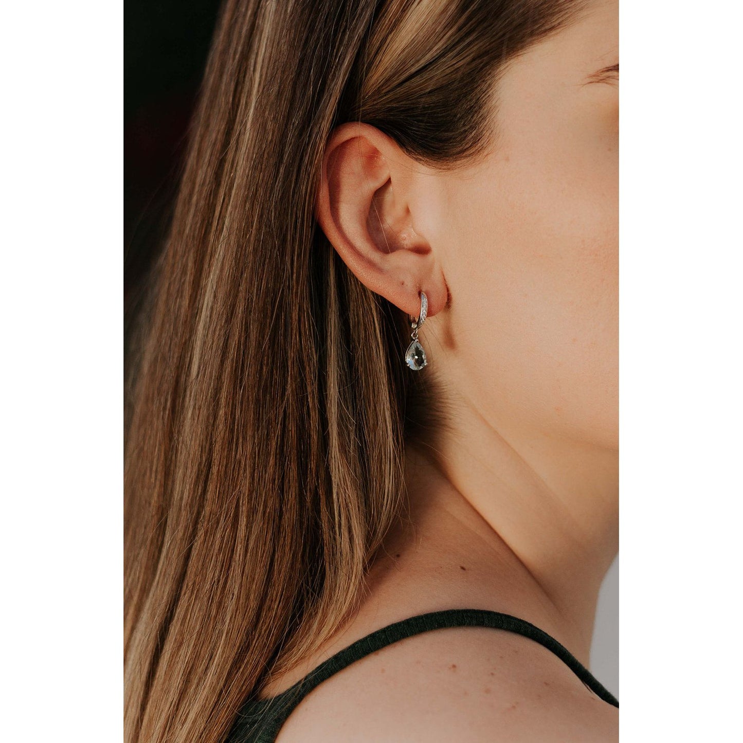 Arracadas aguamarina.