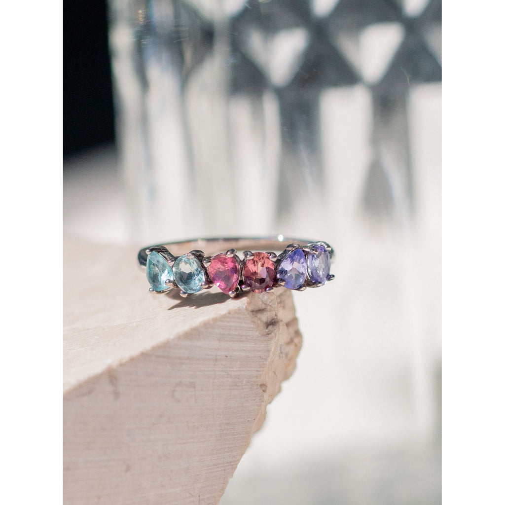 tanzanita, turmalina y topacio