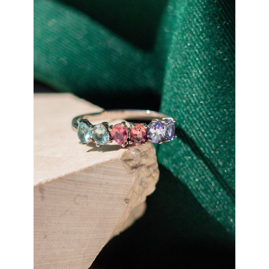 tanzanita, turmalina y topacio