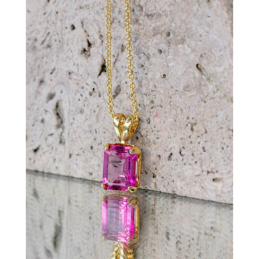 Collar Topacio rosa